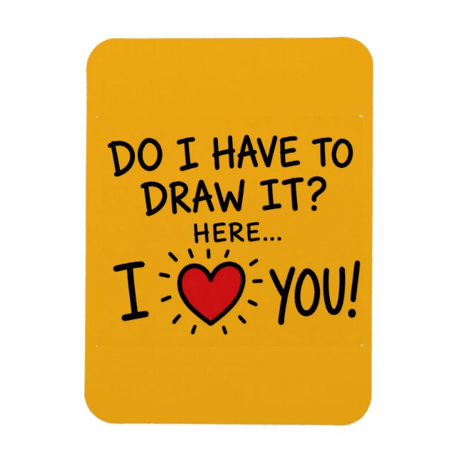 Imán Arte de tipografía romántica linda (Vertical)