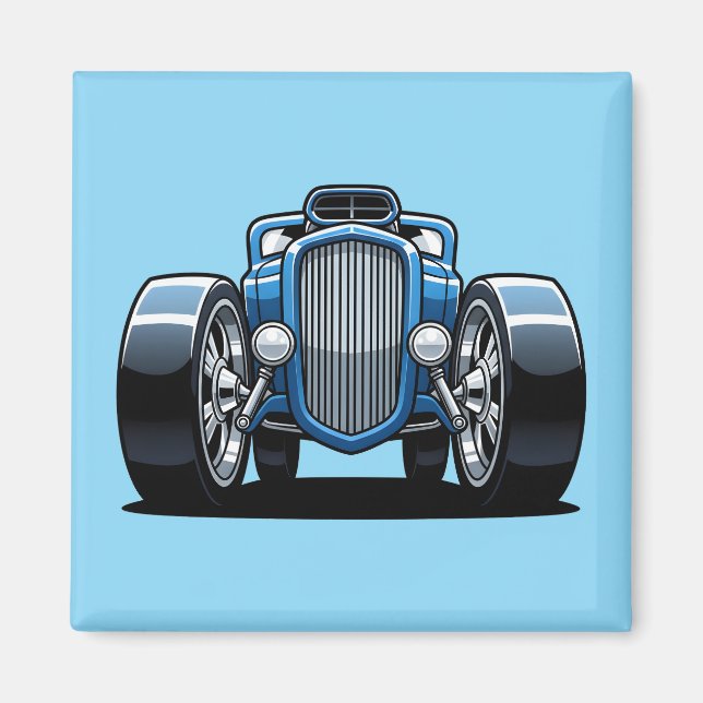 Imán Arte de Toon Hotrod  (Frente)