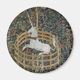 Imán Arte de Unicornio Medieval Antiguo en Captividad
