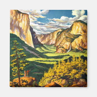 Imán Arte de viaje al Parque Nacional Yosemite