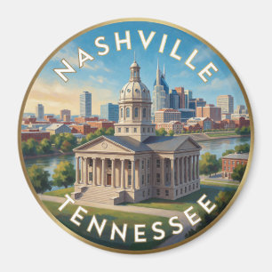 Imán Arte de viaje de la ciudad de la música de Nashvil