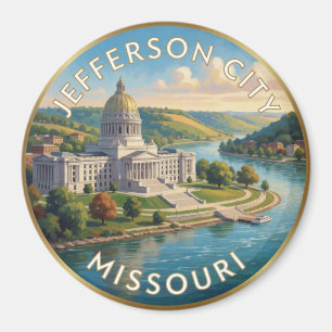 Imán Arte de viaje del Capitolio de Jefferson City Miss