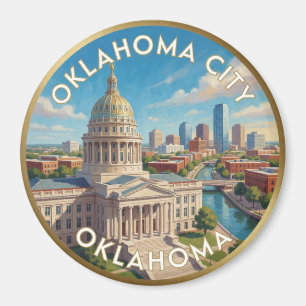 Imán Arte de viaje del Capitolio de Oklahoma City Oklah