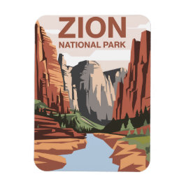 Imán Arte de viaje del Parque Nacional Zion