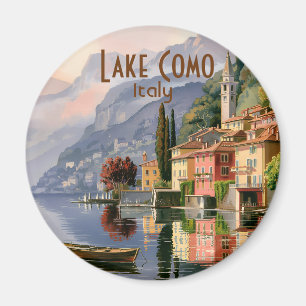 Imán Arte de viaje en acuarela personalizado del lago d
