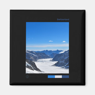 Imán Arte de viaje Jungfraujoch - Recuerdo de esquí sui