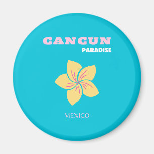 Imán Arte de viajes en Cancún, México Viajes, Preppy, A