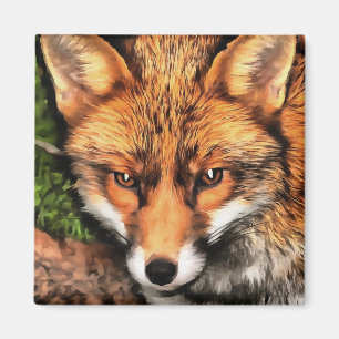 Imán Arte de vida silvestre Red Fox Beautiful