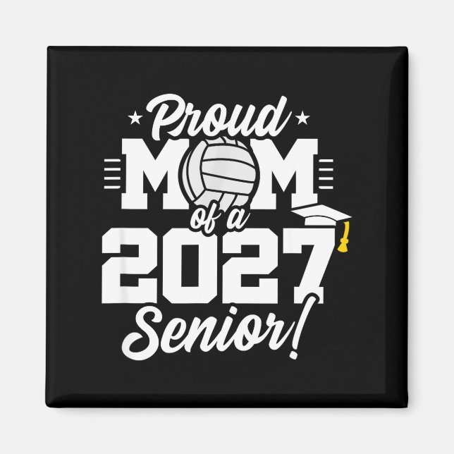 Imán Arte de voleibol escolar de la clase superior 2027 (Frente)