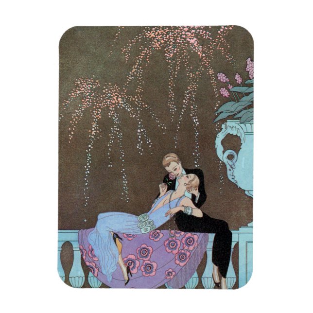 Imán Arte Deco Antiguo Fuegos Artificiales Le Feu, Geor (Vertical)