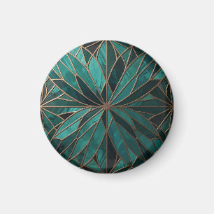Imán Arte Deco de lujo con patrón geométrico de ráfaga