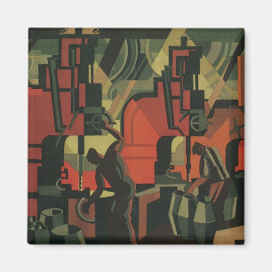Imán Arte Deco Vintage Negocios Industriales Fabricació