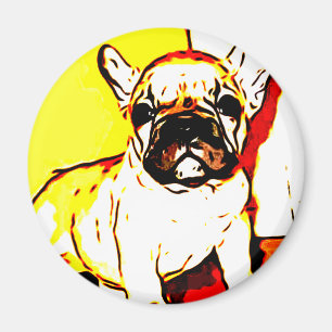 Imán Arte del bulldog francés