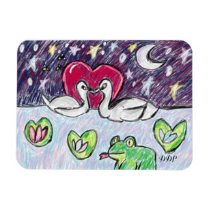 Imán arte del cisne