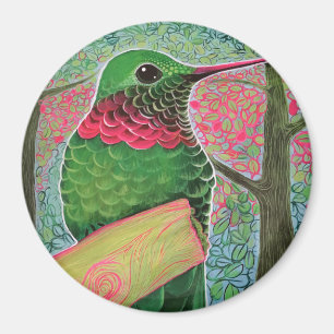 Imán Arte del colibrí