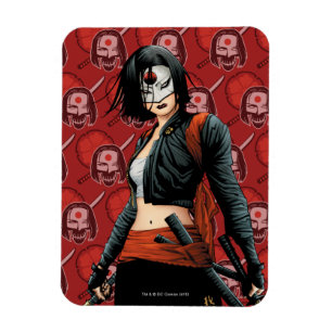 Imán Arte del cómic del pelotón el Katana del