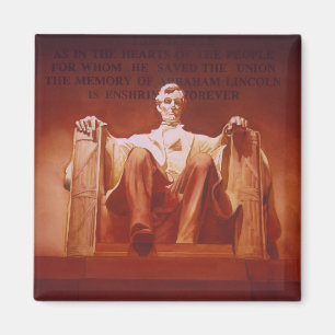 Imán Arte del Lincoln memorial de la "impresión