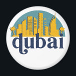 Imán Arte del paisaje urbano de la Ciudad Retro de los<br><div class="desc">Diseño de ciudad de estilo vintage y retro con un hermoso paisaje, atracción turística y arte de paisajes urbanos. rascacielos Guay y artículos de ilustracion de silueta de construcción para turistas y viajeros. Perfecto como recuerdo para volver a casa cuando viaja por todo el mundo. Guarde la memoria de sus...</div>