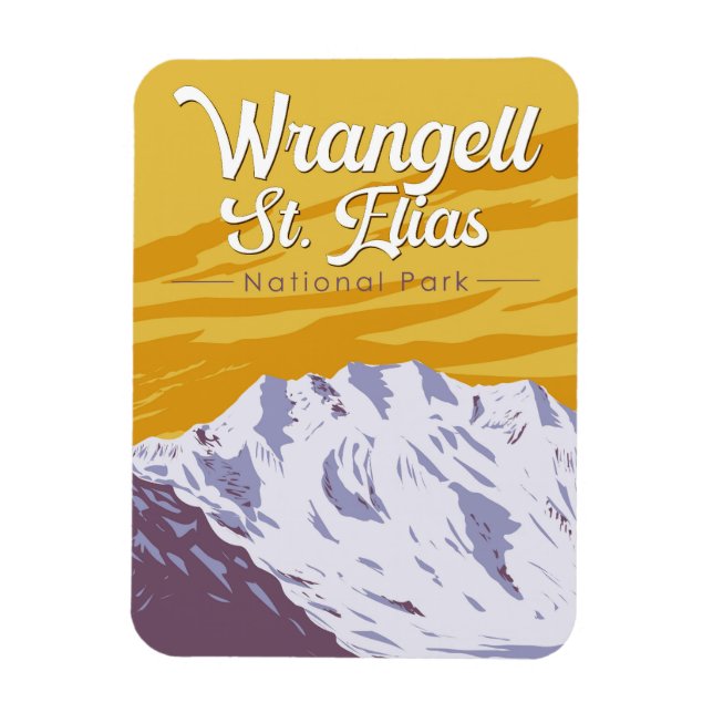 Imán Arte del Parque Nacional Wrangell St. Elias (Vertical)
