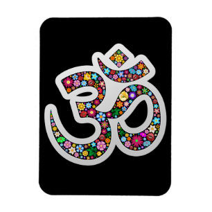 Imán Arte del símbolo floral Namaste
