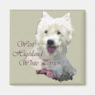 Imán Arte del territorio blanco de West Highland