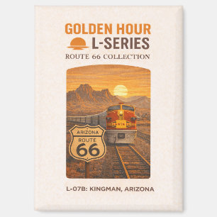Imán Arte del tren retro Santa Fe Ruta 66 Kingman