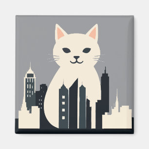 Imán Arte del vector del gato Animal ciudad gráfica urb