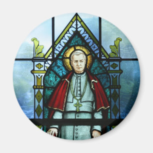 Imán Arte del vitral de papa Saint Pío X