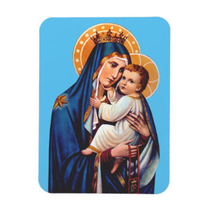 Imán Arte Devocional de Nuestra Señora del Monte Carmel