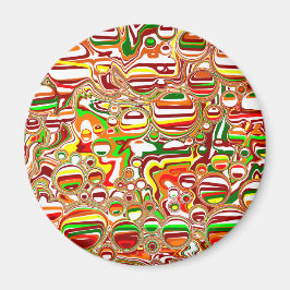 Imán Arte digital de burbujas retro