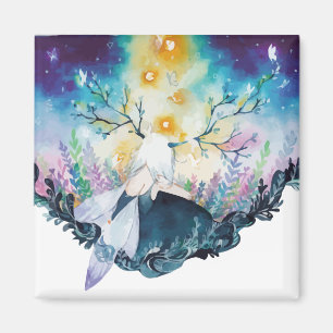 Imán Arte digital de hadas de árbol