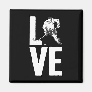 Imán Arte divertido de hockey sobre hielo para hombres 