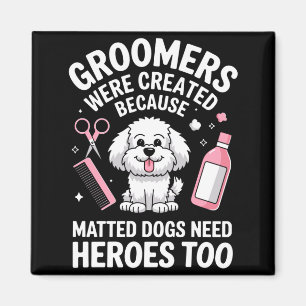 Imán Arte divertido de peluquería canina para hombres y