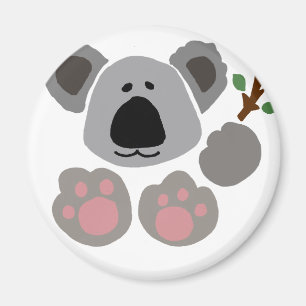 Imán Arte divertido del oso de koala del bebé