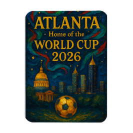 Imán Arte Elegante de Fútbol de Atlanta 2026