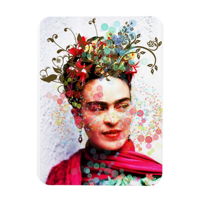 Imán Arte en capas de Frida (Vertical)