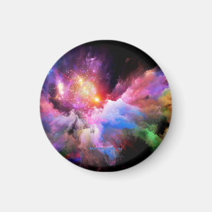 Imán Arte en la nube de SlipperyJoe abstracto vibrante
