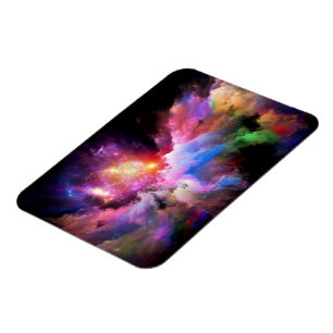 Imán Arte en la nube de SlipperyJoe abstracto vibrante