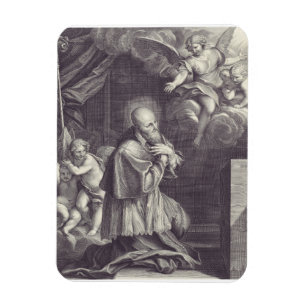 Imán Arte en negro y blanco de San Francisco de Sales