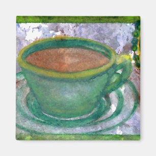 Imán Arte esmeralda del café de CricketDiane del café