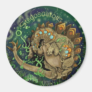 Imán Arte estegosauroso de dinosaurios