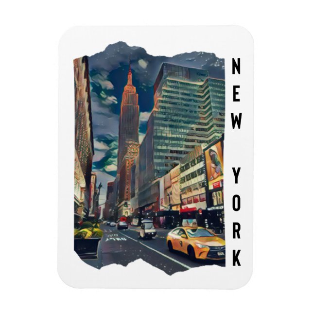 Imán Arte estético de Nueva York (Vertical)