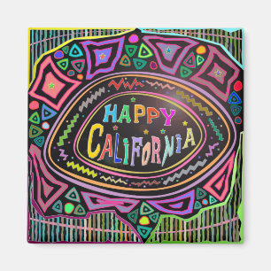 Imán Arte feliz: Magnet "Feliz California"