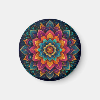 Imán Arte floral inspirado en mandalas