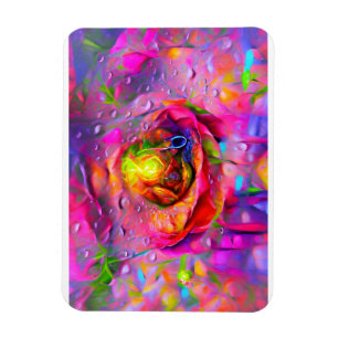 Imán Arte floral surrealista