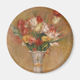Imán Arte Floral Vintage de Tulipán Renoir Cottagecore