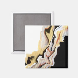 Imán Arte fluido acrílico abstracto dorado Alligare