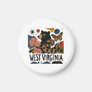 Imán Arte Folclórico Salvaje y Maravilloso de Virginia