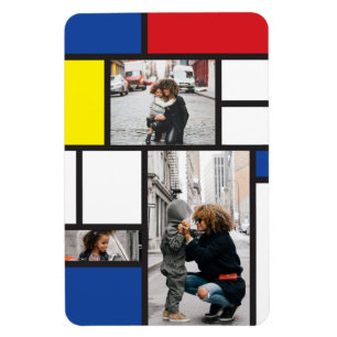 Imán Arte Fotográfico Moderno Geo De Stijl Minimalista 