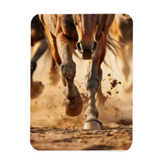 Imán Arte fotorealista de caballos corriendo Éxodo Equi